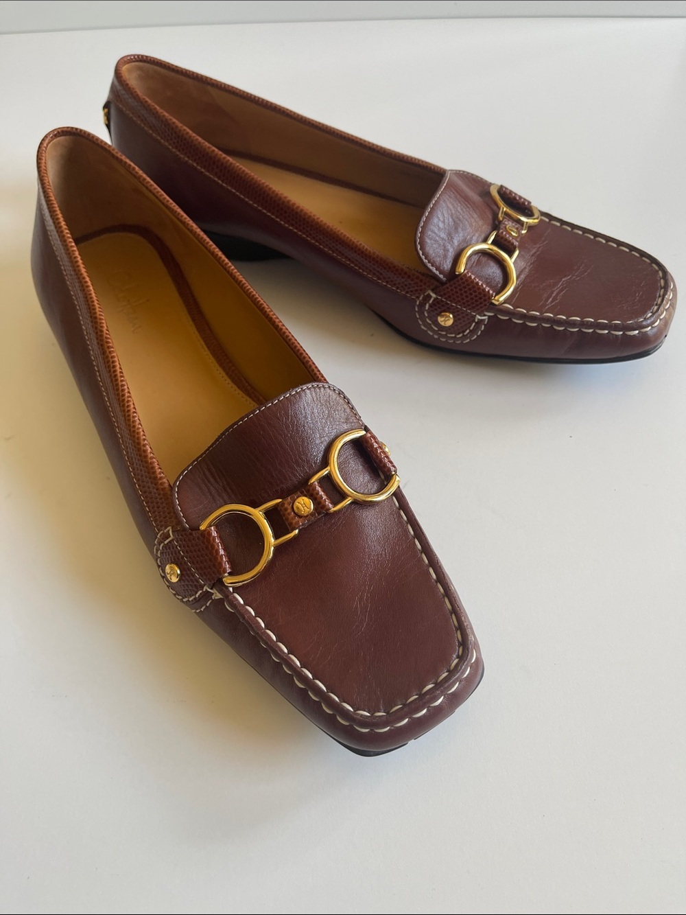 Cole Haan Nike Air Brown Leather Women's Horsebit Loafers Size 8.5
